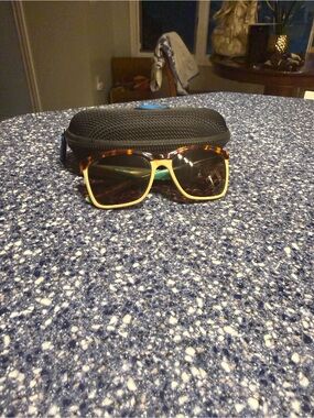 Costa Tortoise and Yellow Frame Sunglasses with Brown Lenses